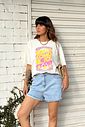 T-SHIRT ESTONADA BRILLA EL SOL (COM APLIQUE) OFF WHITE T-SHIRT ESTONADA BRILLA EL SOL (COM APLIQUE) OFF WHITE