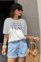 T-SHIRT ESTONADA GIRLS JUST FUN OFF WHITE