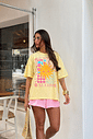 T-SHIRT OVERSIZED SUMMER BREEZE AMARELO MANTEIGA T-SHIRT OVERSIZED SUMMER BREEZE AMARELO MANTEIGA