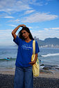 T-SHIRT ESTONADA BRAZILIAN GIRL AZUL OCEAN MARMORIZADA