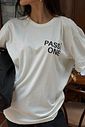 t-shirt oversized passione off white