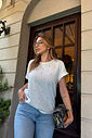 T-SHIRT ESTONADA PONTOS DE LUZ OFF WHITE
