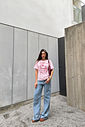 T-SHIRT ESTONADA SUNSET RANCH ROSA SWEET (COM METAIS)