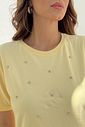 T-SHIRT ESTONADA PONTOS DE LUZ AMARELO CANDY