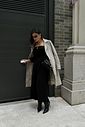VESTIDO MIDI BARBARA LISO PRETO