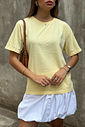 T-SHIRT ESTONADA LISA AMARELO CANDY