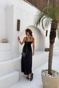 VESTIDO MIDI PANDORA LINHO PRETO