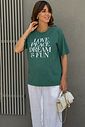 T-SHIRT ESTONADA LOVE AND FUN VERDE