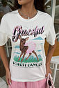 T-SHIRT ESTONADA GRACEFUL BAMBI OFF WHITE