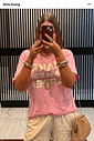 T-SHIRT ESTONADA MAKE SMILES ROSA CHICLETE