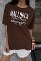 T-SHIRT ESTONADA MALLORCA MARROM CHOCOLATE