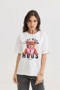 T-SHIRT ESTONADA I LIKE HUGS OFF WHITE
