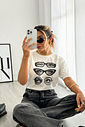 T-SHIRT ESTONADA ÓCULOS OFF WHITE T-SHIRT ESTONADA ÓCULOS OFF WHITE