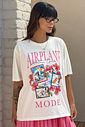 T-SHIRT OVERSIZED AIRPLANE MODE OFF WHITE