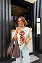 T-SHIRT OVERSIZED BROWN POODLE OFF WHITE