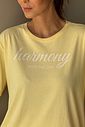 T-SHIRT ESTONADA HARMONY AMARELO MANTEIGA T-SHIRT ESTONADA HARMONY AMARELO MANTEIGA