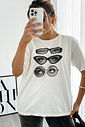 T-SHIRT ESTONADA ÓCULOS OFF WHITE T-SHIRT ESTONADA ÓCULOS OFF WHITE