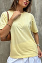 T-SHIRT ESTONADA LISA AMARELO CANDY