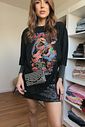 T-SHIRT OVERSIZED ESTONADA HEART REBEL PRETA T-SHIRT OVERSIZED ESTONADA HEART REBEL PRETA