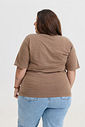 T-SHIRT ESTONADA LISA MARROM CAPPUCCINO