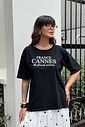 T-SHIRT ESTONADA FRANCE CANNES PRETA