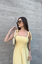 VESTIDO MIDI PATY AMARELO MANTEIGA