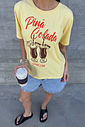 T-SHIRT ESTONADA PINA COLADA AMARELO MANTEIGA