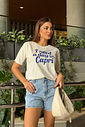 T-SHIRT ESTONADA DAY IN CAPRI ESTAMPA AZUL OFF WHITE