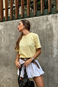 T-SHIRT ESTONADA LISA AMARELO CANDY