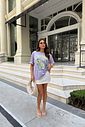 T-SHIRT OVERSIZED CAIPIRINHA GELADA (COM STRASS) ROXO CANDY