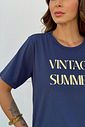 T-SHIRT ESTONADA VINTAGE SUMMER AZUL NAVY