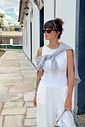 BLUSA DECOTE CANOA GIULIA BRANCA BLUSA DECOTE CANOA GIULIA BRANCA
