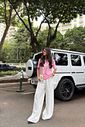 CALÇA PANTALONA RISCA DE GIZ LIA OFF WHITE