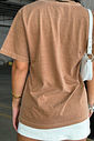 T-SHIRT ESTONADA LISA MARROM CAPPUCCINO