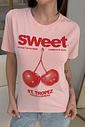 T-SHIRT ESTONADA CHERRY MOOD ROSA CANDY