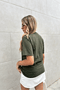 T-SHIRT ESTONADA LISA VERDE MUSGO