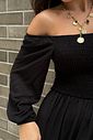 VESTIDO MIDI BARBARA LISO PRETO