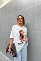 T-SHIRT OVERSIZED BROWN POODLE OFF WHITE