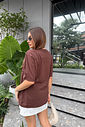 T-SHIRT OVERSIZED SUMMER BREEZE MARROM CHOCOLATE