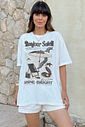 T-SHIRT OVERSIZED BONJOUR SOLEIL OFF WHITE T-SHIRT OVERSIZED BONJOUR SOLEIL OFF WHITE