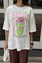 T-SHIRT OVERSIZED DELICIOUS MATCHA OFF WHITE T-SHIRT OVERSIZED DELICIOUS MATCHA OFF WHITE