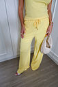 CONJUNTO CANELADO AMANDA AMARELO MANTEIGA