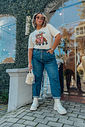 T-SHIRT ESTONADA I LIKE HUGS OFF WHITE