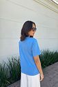 T-SHIRT ESTONADA MERMAID ELEGANCE AZUL CÉU T-SHIRT ESTONADA MERMAID ELEGANCE AZUL CÉU