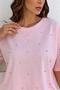 T-SHIRT ESTONADA PONTOS DE LUZ ROSA CANDY