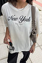 T-SHIRT OVERSIZED NEW YORK OFF WHITE