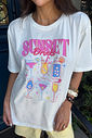 T-SHIRT ESTONADA SUNSET DRINKS OFF WHITE