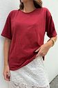 T-SHIRT ESTONADA LISA VINHO