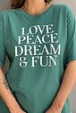 T-SHIRT ESTONADA LOVE AND FUN VERDE
