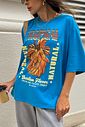 T-SHIRT OVERSIZED TROPICAL BANANA AZUL T-SHIRT OVERSIZED TROPICAL BANANA AZUL